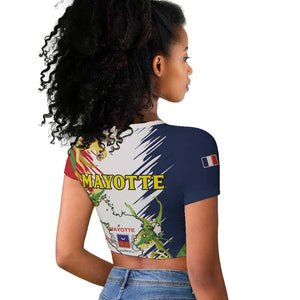 Afro Ra Hachiri 976 Raglan Cropped T shirt Coat Of Arms France Flag Style