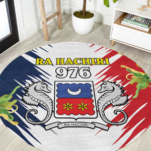 Afro Ra Hachiri 976 Round Carpet Coat Of Arms France Flag Style