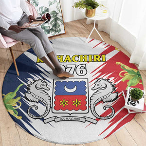Afro Ra Hachiri 976 Round Carpet Coat Of Arms France Flag Style