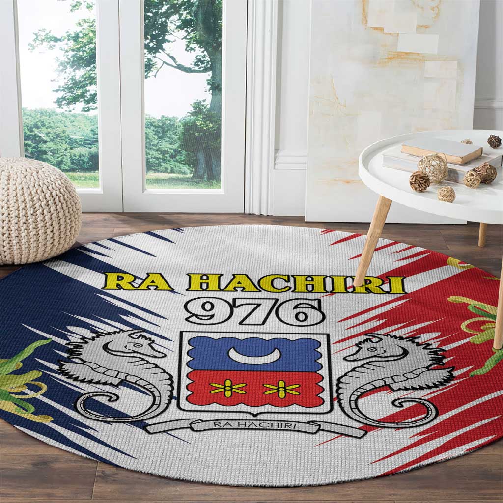 Afro Ra Hachiri 976 Round Carpet Coat Of Arms France Flag Style