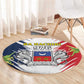 Afro Ra Hachiri 976 Round Carpet Coat Of Arms France Flag Style