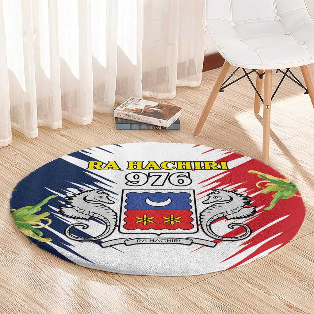 Afro Ra Hachiri 976 Round Carpet Coat Of Arms France Flag Style