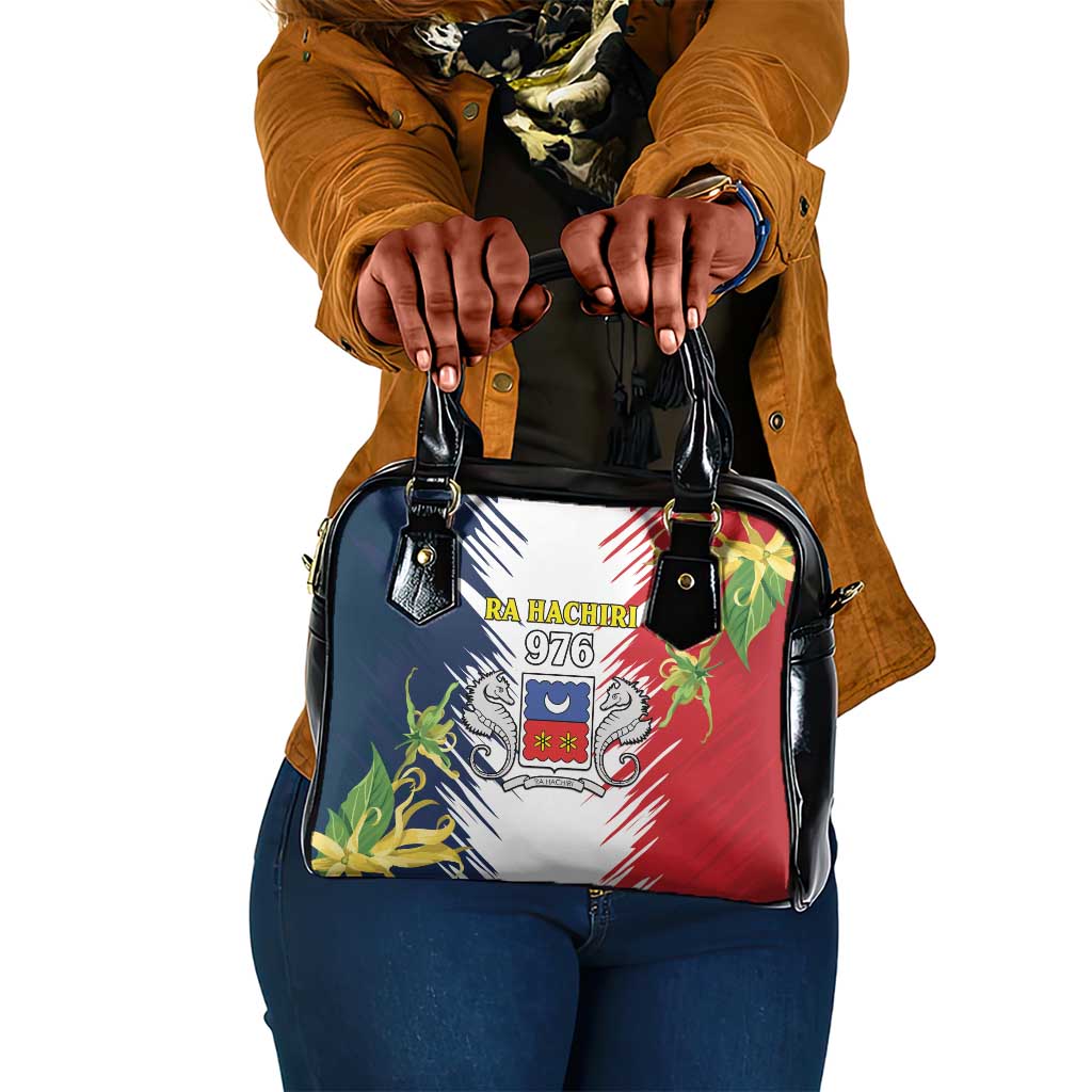 Afro Ra Hachiri 976 Shoulder Handbag Coat Of Arms France Flag Style