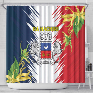 Afro Ra Hachiri 976 Shower Curtain Coat Of Arms France Flag Style