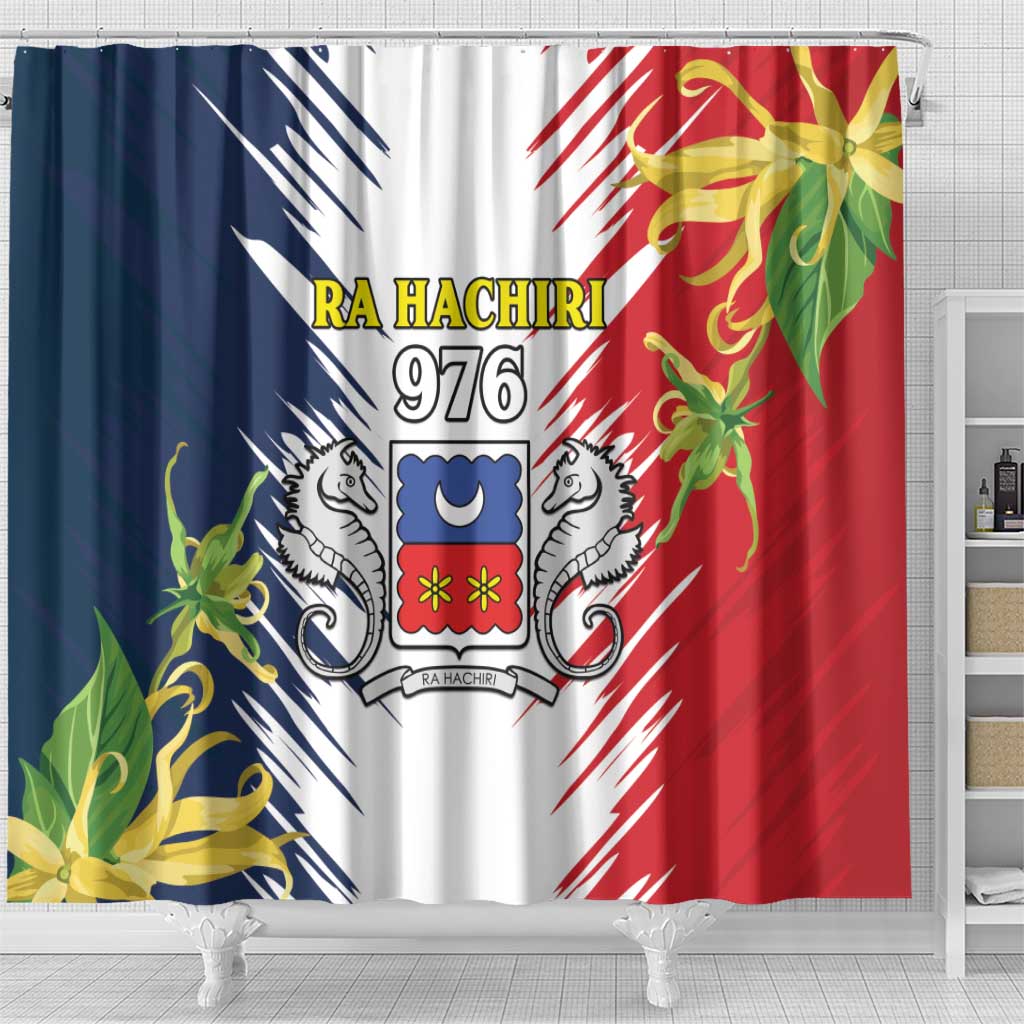 Afro Ra Hachiri 976 Shower Curtain Coat Of Arms France Flag Style