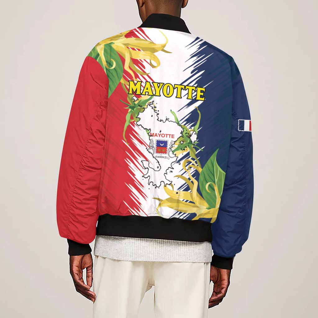 Afro Ra Hachiri 976 Sleeve Zip Bomber Jacket Coat Of Arms France Flag Style