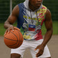 Afro Ra Hachiri 976 Sleeveless Hoodie Coat Of Arms France Flag Style - African Pride