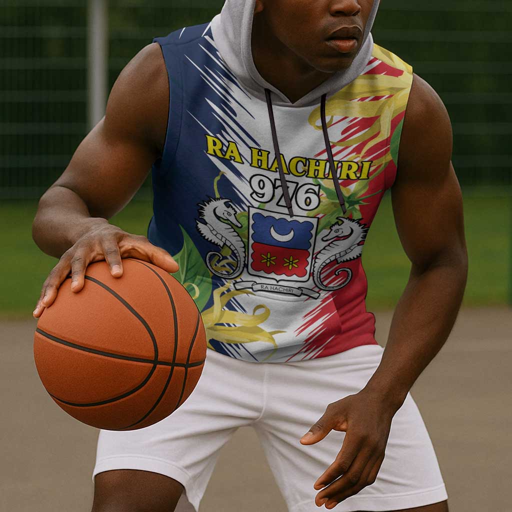 Afro Ra Hachiri 976 Sleeveless Hoodie Coat Of Arms France Flag Style - African Pride