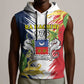 Afro Ra Hachiri 976 Sleeveless Hoodie Coat Of Arms France Flag Style - African Pride