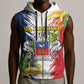 Afro Ra Hachiri 976 Sleeveless Zip Hoodie Coat Of Arms France Flag Style - African Pride