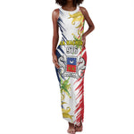 Afro Ra Hachiri 976 Tank Maxi Dress Coat Of Arms France Flag Style