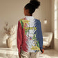 Afro Ra Hachiri 976 Women Casual Shirt Coat Of Arms France Flag Style