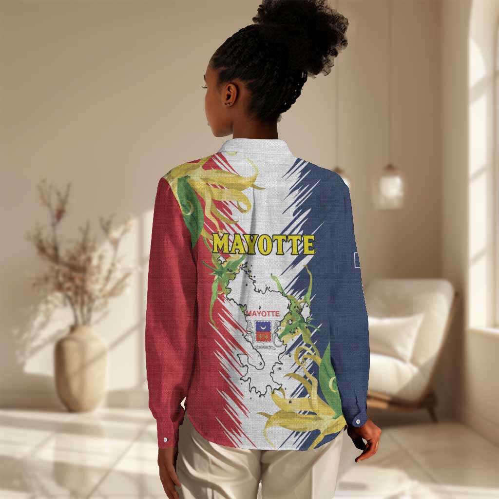 Afro Ra Hachiri 976 Women Casual Shirt Coat Of Arms France Flag Style