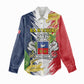 Afro Ra Hachiri 976 Women Casual Shirt Coat Of Arms France Flag Style