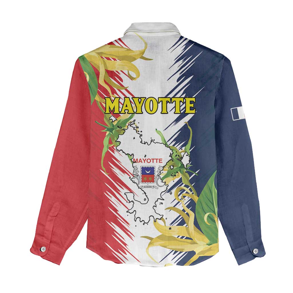 Afro Ra Hachiri 976 Women Casual Shirt Coat Of Arms France Flag Style