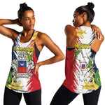 Afro Ra Hachiri 976 Women Racerback Tank Coat Of Arms France Flag Style