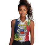 Afro Ra Hachiri 976 Women Sleeveless Polo Shirt Coat Of Arms France Flag Style