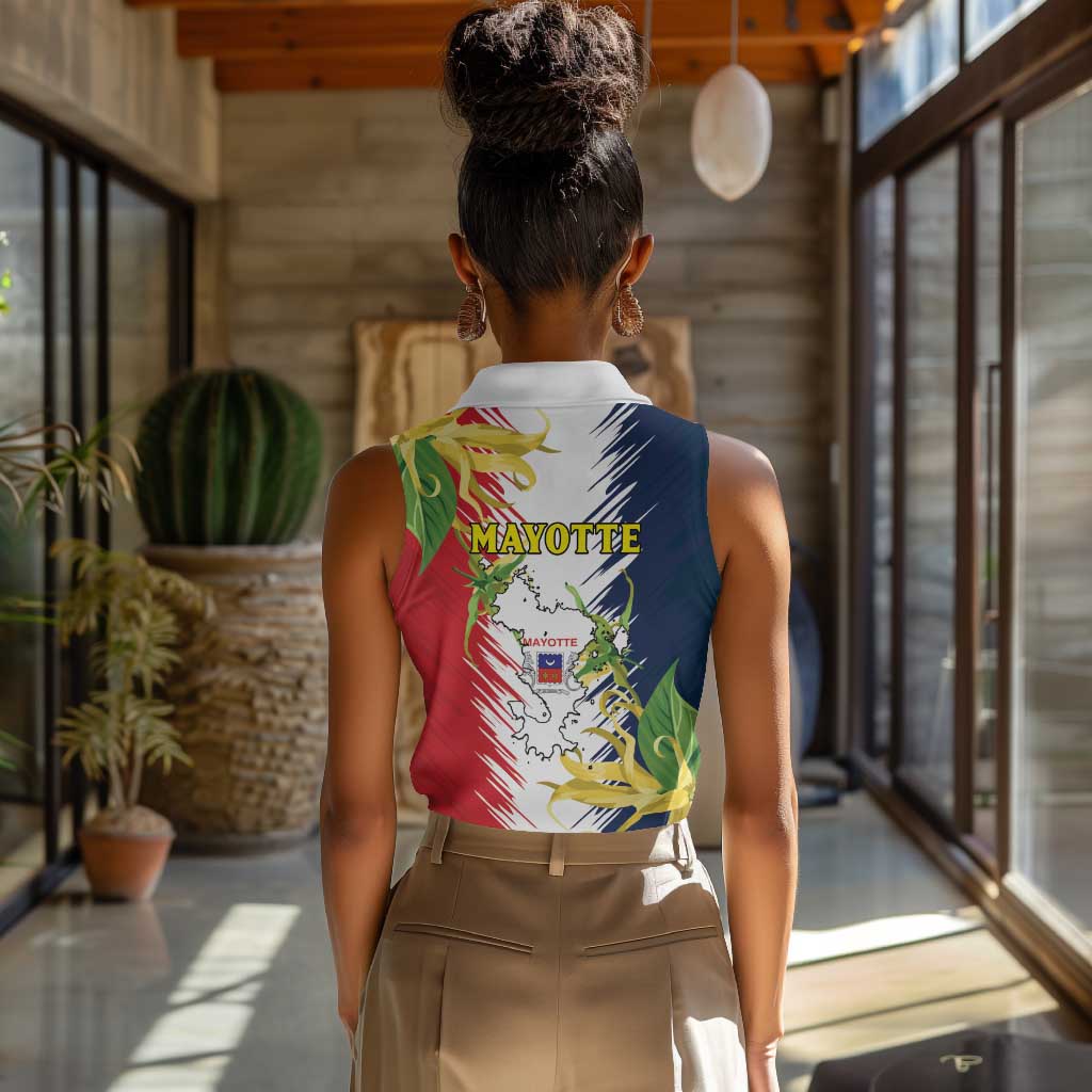 Afro Ra Hachiri 976 Women Sleeveless Polo Shirt Coat Of Arms France Flag Style