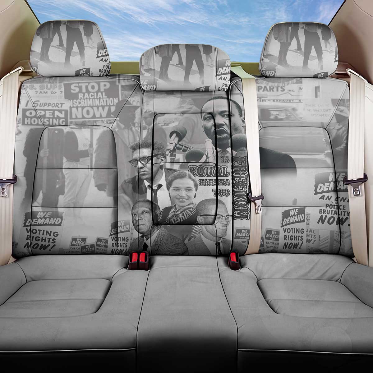 African-American History Month Back Car Seat Cover Civil Rights Leaders