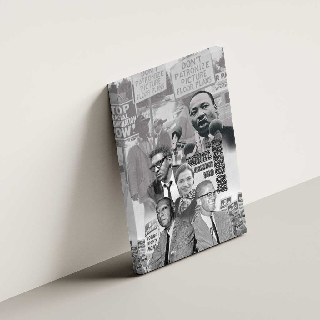 African-American History Month Canvas Wall Art Civil Rights Leaders