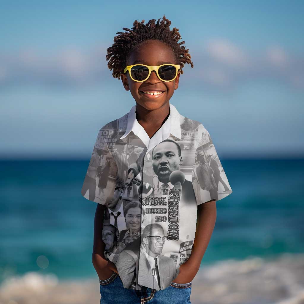 African-American History Month Kid Hawaiian Shirt Civil Rights Leaders