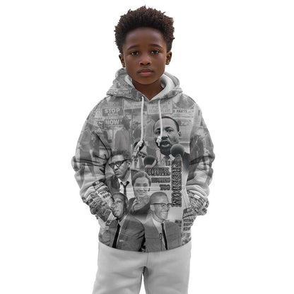 African-American History Month Kid Hoodie Civil Rights Leaders