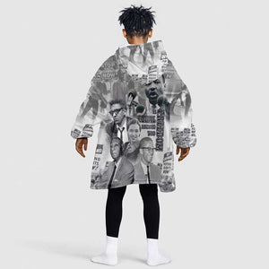 African-American History Month Kid Wearable Blanket Hoodie Civil Rights Leaders