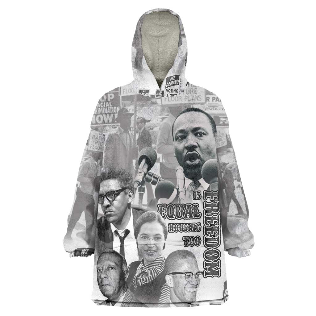 African-American History Month Kid Wearable Blanket Hoodie Civil Rights Leaders