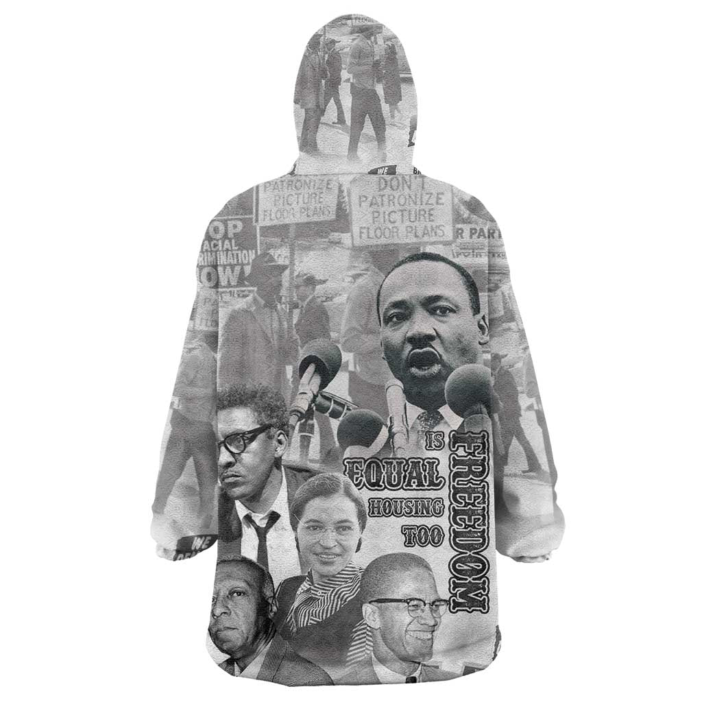 African-American History Month Kid Wearable Blanket Hoodie Civil Rights Leaders