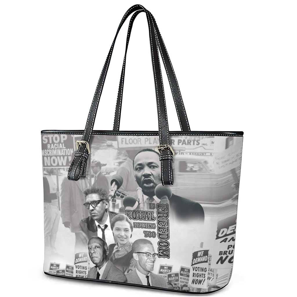 African-American History Month Leather Tote Bag Civil Rights Leaders