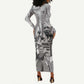 African-American History Month Long Sleeve Bodycon Dress Civil Rights Leaders LT15
