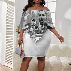 African-American History Month Off Shoulder Short Dress Civil Rights Leaders
