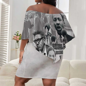African-American History Month Off Shoulder Short Dress Civil Rights Leaders