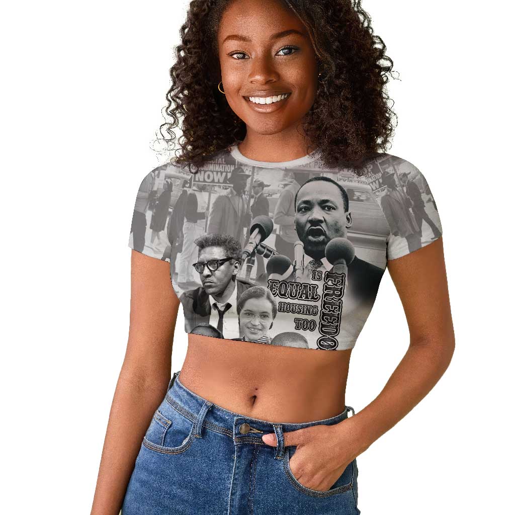 African-American History Month Raglan Cropped T shirt Civil Rights Leaders