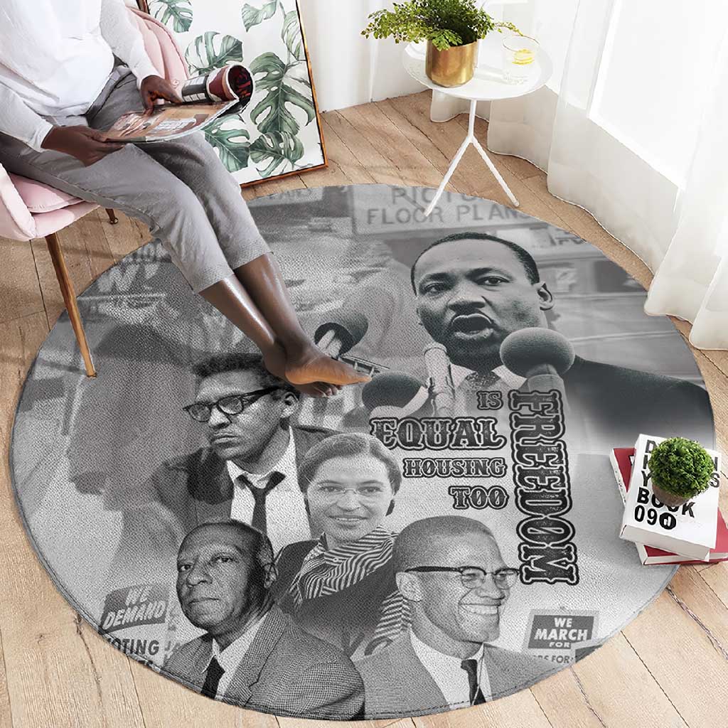 African-American History Month Round Carpet Civil Rights Leaders