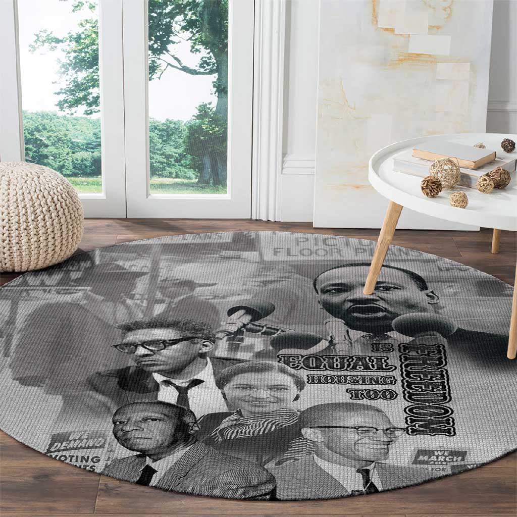 African-American History Month Round Carpet Civil Rights Leaders
