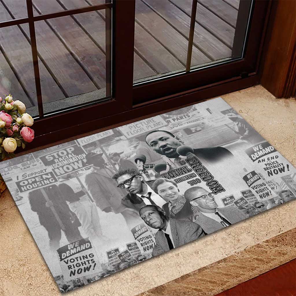 African-American History Month Rubber Doormat Civil Rights Leaders
