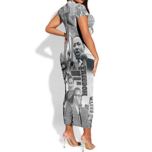 African-American History Month Short Sleeve Bodycon Dress Civil Rights Leaders LT15