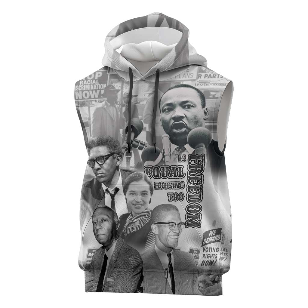 African-American History Month Sleeveless Hoodie Civil Rights Leaders - African Pride
