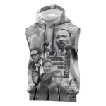 African-American History Month Sleeveless Hoodie Civil Rights Leaders - African Pride