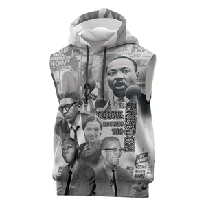 African-American History Month Sleeveless Hoodie Civil Rights Leaders - African Pride