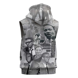 African-American History Month Sleeveless Hoodie Civil Rights Leaders - African Pride