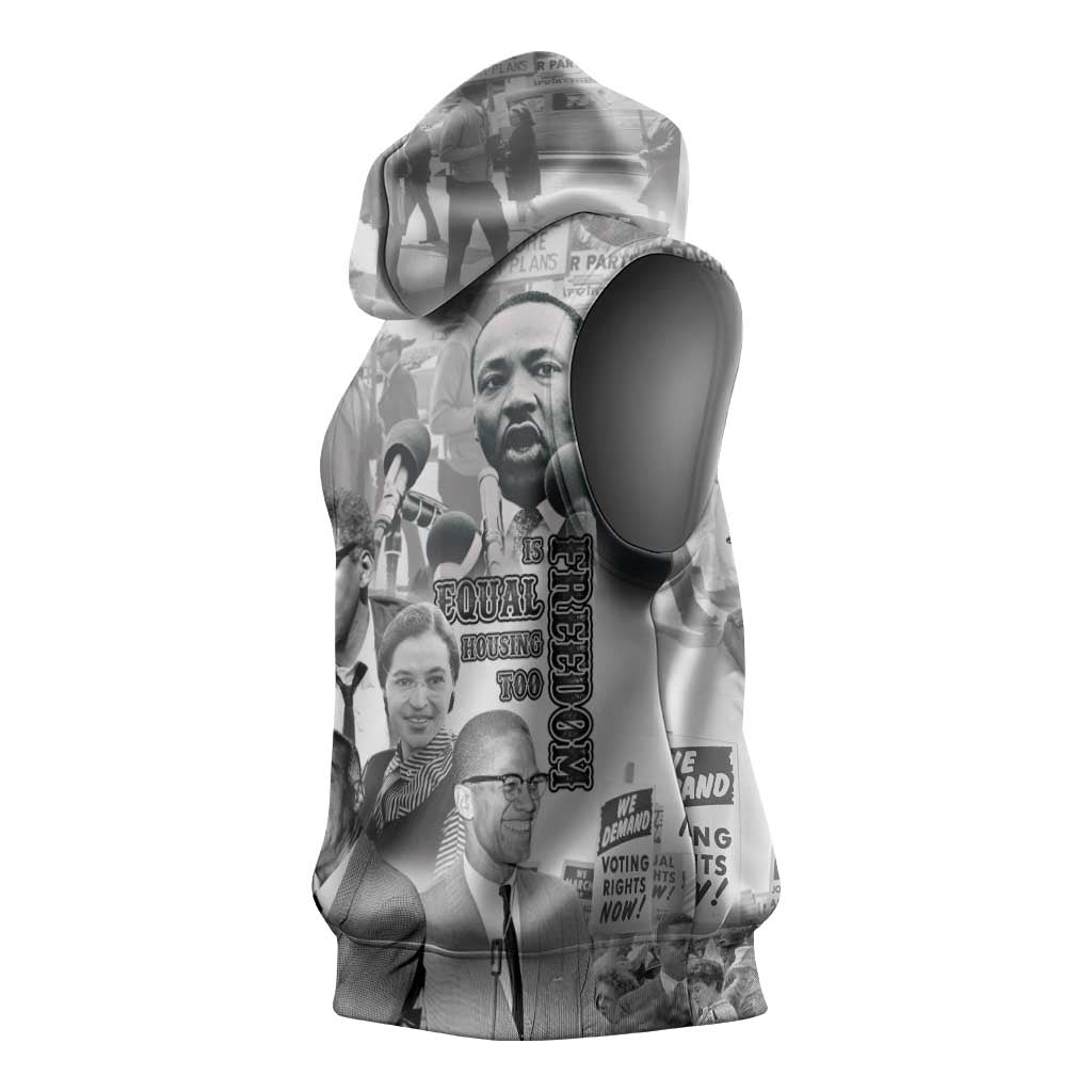 African-American History Month Sleeveless Hoodie Civil Rights Leaders - African Pride