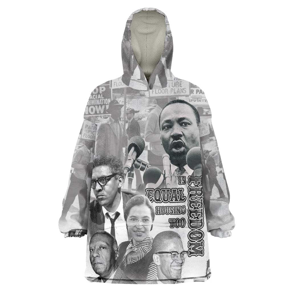 African-American History Month Wearable Blanket Hoodie Civil Rights Leaders