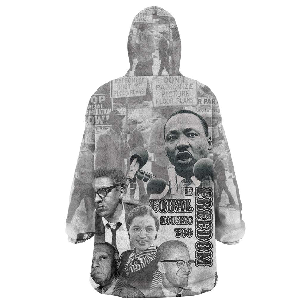 African-American History Month Wearable Blanket Hoodie Civil Rights Leaders