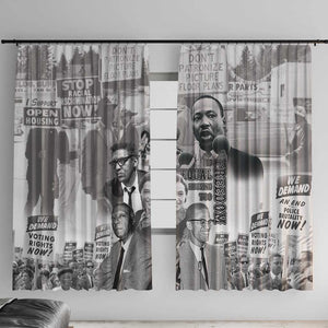 African-American History Month Window Curtain Civil Rights Leaders