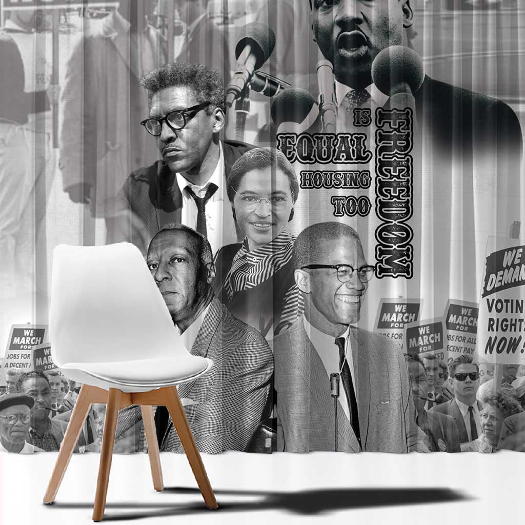 African-American History Month Window Curtain Civil Rights Leaders