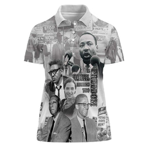 African-American History Month Women Polo Shirt Civil Rights Leaders