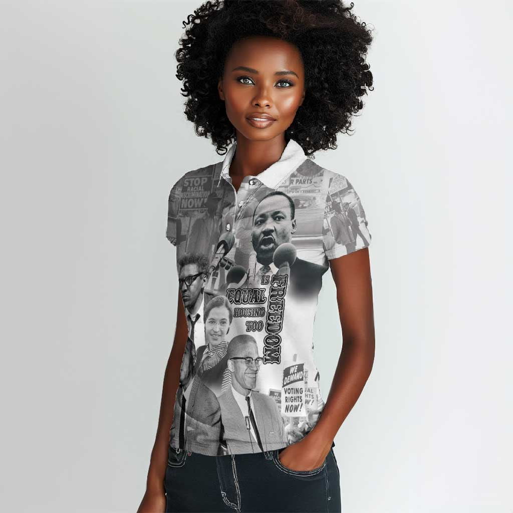 African-American History Month Women Polo Shirt Civil Rights Leaders