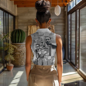 African-American History Month Women Sleeveless Polo Shirt Civil Rights Leaders